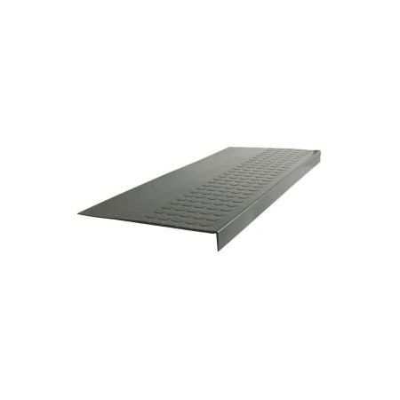 Roppe Rubber Raised Circular Stair Tread Square Nose 12.06in x 42in Charcoal 42983P123